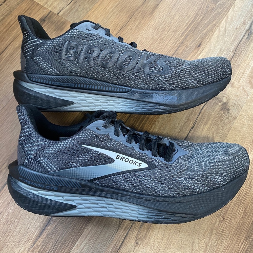 Brooks Hyperion 2 GTS Womens Running Shoes Black Grey 1204221B058 Size 7.5 - Picture 4 of 8